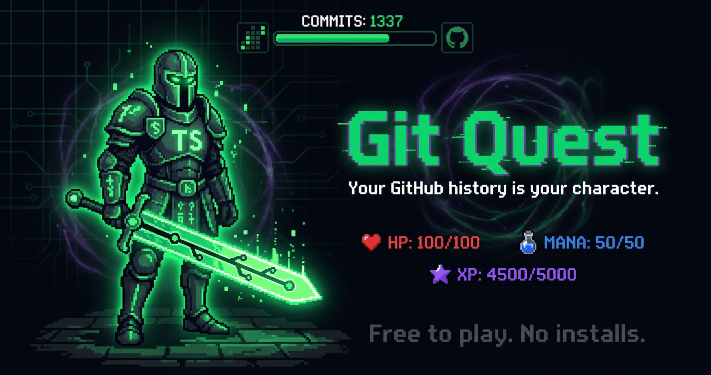 Git Quest – I turned your GitHub commit history into an idle RPG